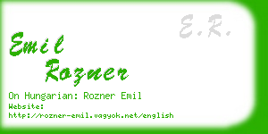 emil rozner business card